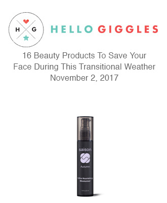 Hello Giggles Finds the Best Transitional Weather Products with Saison Organic Skin Care